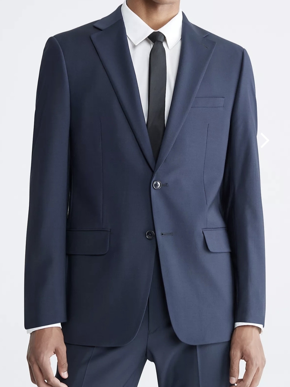 Calvin Klein Navy Blue Single-Breasted Blazer